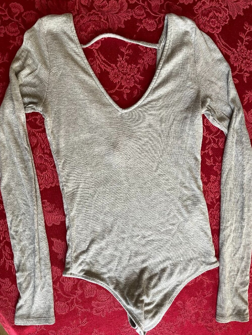 Abercrombie & Fitch Gray Long-sleeve Bodysuit - Women's Small